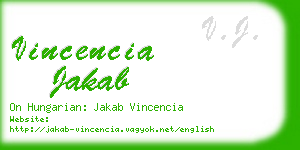 vincencia jakab business card